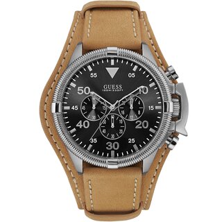 Guess Uhr Uhren Herrenuhr Chronograph W0480G4 Rover Leder...