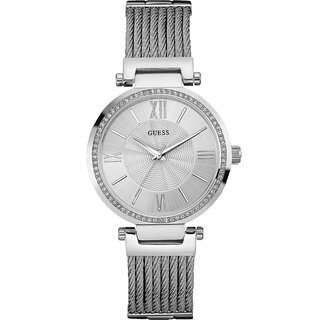 Guess Uhr Damenuhr W0638L1 Soho silberfarben