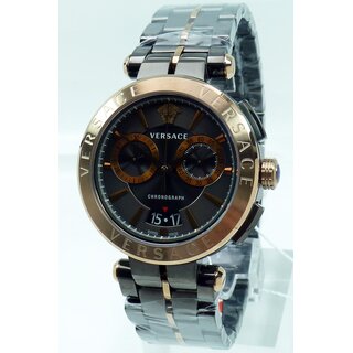 Versace Uhr Uhren Herrenuhr Chronograph VE1D00619 AION grau