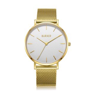 BURKER Uhr Uhren Damenuhr RUBY GOLD WHITE Edelstahl gold...