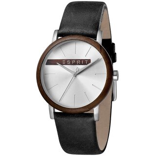 Esprit Uhr Uhren Herrenuhr ES1G030L0035 Plywood Silver Black