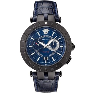 Versace Uhr Uhren Herrenuhr VEBV00419 V-Race blau schwarz