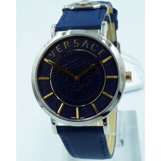 Versace Uhr Uhren Damenuhr VEK400121 V-ESSENTIAL blau