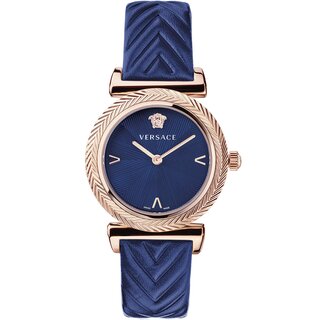 Versace Uhr Uhren Damenuhr VERE01720 V-MOTIF blau