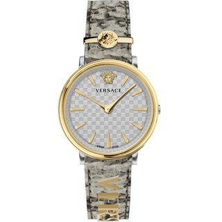 Versace Uhr Uhren Damenuhr VE8104422 V CIRCLE Leder